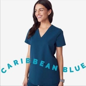 Set of XS Caribbean Blue Fig Scrubs